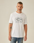 Mens T-Shirt Slim Fit Short Sleeve Cotton Jersey Medium Weight Front Localized Graphic - Raw 63_641H011_CRU110606_0