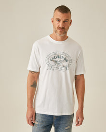 Mens T-Shirt Slim Fit Short Sleeve Cotton Jersey Medium Weight Front Localized Graphic - Raw 63_641H011_CRU110606_0