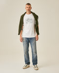 Mens T-Shirt Slim Fit Short Sleeve Cotton Jersey Medium Weight Front Localized Graphic - Raw 63_641H011_CRU110606_4