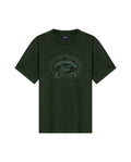 Mens T-Shirt Slim Fit Short Sleeve Cotton Jersey Medium Weight Front Localized Graphic - Green 63_641H011_VER180422_3
