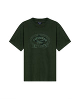 Mens T-Shirt Slim Fit Short Sleeve Cotton Jersey Medium Weight Front Localized Graphic - Green 63_641H011_VER180422_3