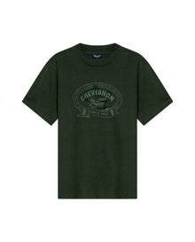 Mens T-Shirt Slim Fit Short Sleeve Cotton Jersey Medium Weight Front Localized Graphic - Green 63_641H011_VER180422_3