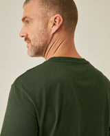 Mens T-Shirt Slim Fit Short Sleeve Cotton Jersey Medium Weight Front Localized Graphic - Green 63_641H011_VER180422_7