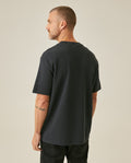 Mens T-Shirt Classic Fit Short Sleeve Cotton Polyester Waffle Texture Distinctive Tactile Dimension - Gray 63_641H012_GRI194406_6