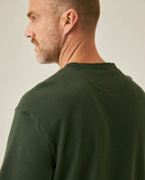 Mens T-Shirt Classic Fit Short Sleeve Cotton Polyester Waffle Texture Distinctive Tactile Dimension - Green 63_641H012_VER190509_7