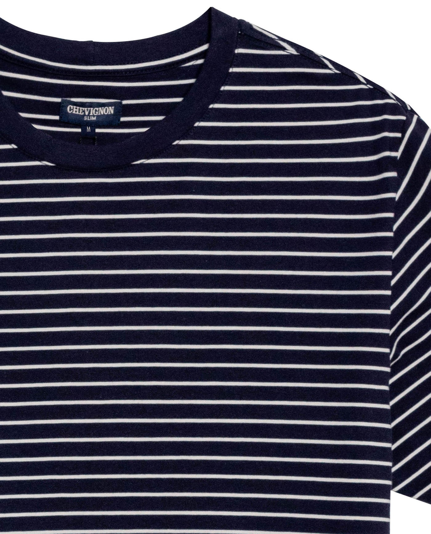Mens T-Shirt Slim Fit Short Sleeve Cotton Elastane Stripe Fabric Flag Label Side Sleeve Nautical - Blue 63_641H014_AZU193924_8