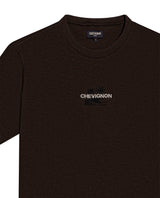Mens T-Shirt Slim Fit Short Sleeve Cotton Jersey Double Knit Discreet Central Summer Graphic Side Vents - Brown 63_641H015_CAF191016_8