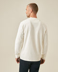 Mens T-Shirt Long Sleeve Classic Fit Cotton Elastane Jersey Heavy Chain Stitch Embroidered Graphic - Raw 63_641H016_CRU110701_6