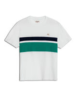 Mens T-Shirt Slim Fit Short Sleeve Cotton Jersey Normalized Varsity Color Blocks Tone on Tone Duck - Raw 63_641H017_CRU110606_3