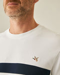 Mens T-Shirt Slim Fit Short Sleeve Cotton Jersey Normalized Varsity Color Blocks Tone on Tone Duck - Raw 63_641H017_CRU110606_5