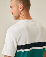 Mens T-Shirt Slim Fit Short Sleeve Cotton Jersey Normalized Varsity Color Blocks Tone on Tone Duck - Raw 63_641H017_CRU110606_7