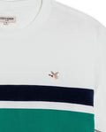 Mens T-Shirt Slim Fit Short Sleeve Cotton Jersey Normalized Varsity Color Blocks Tone on Tone Duck - Raw 63_641H017_CRU110606_8