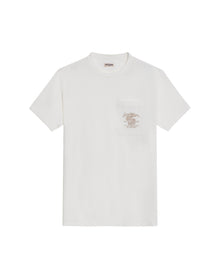 Mens T-Shirt Classic Fit Short Sleeve Cotton Jersey Medium Weight Embroidered Graphics Both Sides Pocket - Raw 63_641H018_CRU110606_3