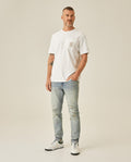 Mens T-Shirt Classic Fit Short Sleeve Cotton Jersey Medium Weight Embroidered Graphics Both Sides Pocket - Raw 63_641H018_CRU110606_4