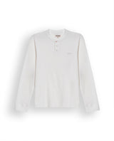 Mens T-Shirt Slim Fit Long Sleeve Henley Collar Cotton Elastane Knitwear Simulation Tone on Tone Buttons - Raw 63_641H019_CRU110606_3