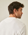 Mens T-Shirt Slim Fit Long Sleeve Henley Collar Cotton Elastane Knitwear Simulation Tone on Tone Buttons - Raw 63_641H019_CRU110606_7