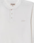 Mens T-Shirt Slim Fit Long Sleeve Henley Collar Cotton Elastane Knitwear Simulation Tone on Tone Buttons - Raw 63_641H019_CRU110606_8