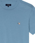 Mens T-Shirt Slim Fit Short Sleeve Crewneck Pima Cotton Vibrant Embroidered Duck Heart Point - Blue 63_641H020_AZU184221_8