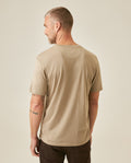 Mens T-Shirt Slim Fit Short Sleeve Crewneck Pima Cotton Vibrant Embroidered Duck Heart Point - Brown 63_641H020_CAF171108_6