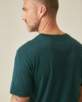 Mens T-Shirt Slim Fit Short Sleeve Crewneck Pima Cotton Vibrant Embroidered Duck Heart Point - Green 63_641H020_VER195320_7