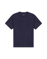 Mens T-Shirt Classic Fit Short Sleeve Cotton Jersey Heavy Washed Front Graphics Back Appliqué - Blue 63_641H021_AZU193924_3
