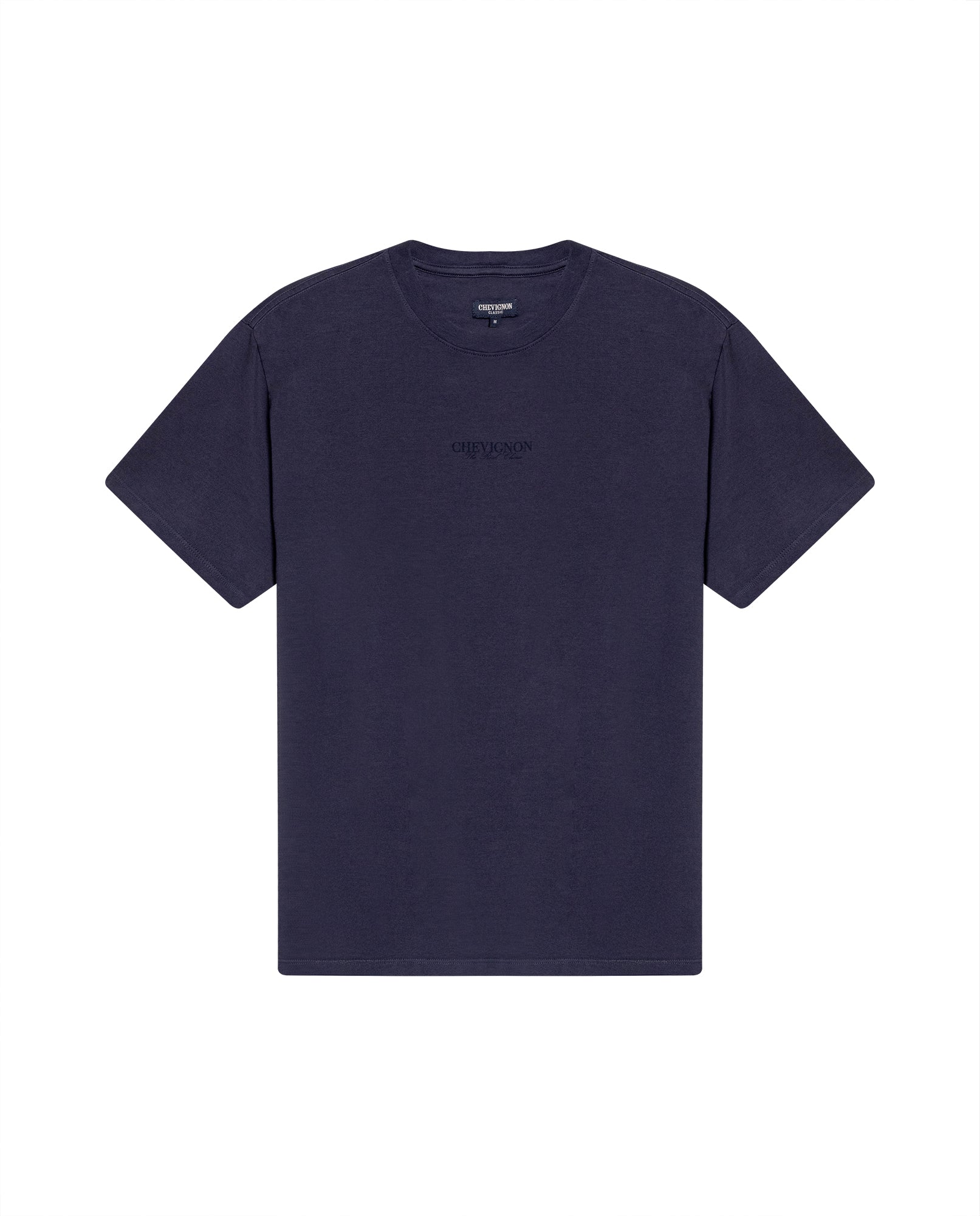 Mens T-Shirt Classic Fit Short Sleeve Cotton Jersey Heavy Washed Front Graphics Back Appliqué - Blue 63_641H021_AZU193924_3