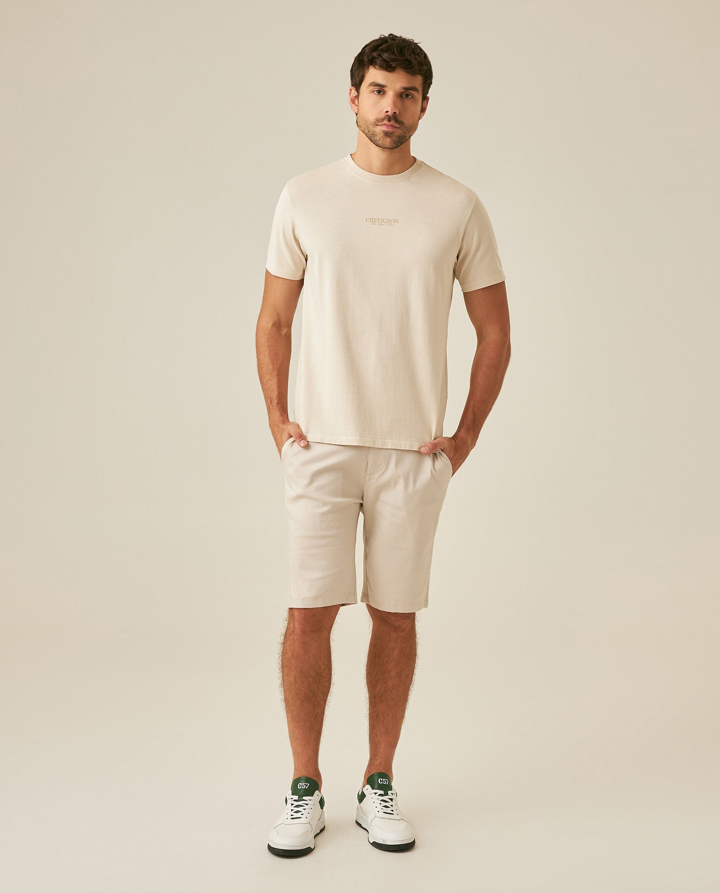 Mens T-Shirt Classic Fit Short Sleeve Cotton Jersey Heavy Washed Front Graphics Back Appliqué - Raw 63_641H021_CRU110606_4