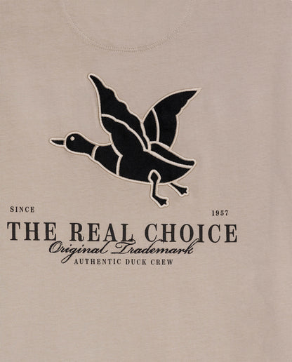 Mens T-Shirt Classic Fit Short Sleeve Cotton Jersey Polonia Rustic Vintage Heart Point Print Back Appliqué - Gray 63_641H022_GRI171107_8