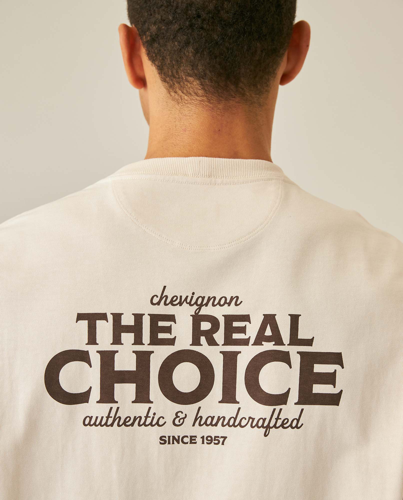Mens T-Shirt Long Sleeve Classic Fit Cotton Jersey Medium Weight Mixed Typography Front Back - Raw 63_641H023_CRU120000_7