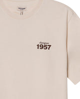 Mens T-Shirt Long Sleeve Classic Fit Cotton Jersey Medium Weight Mixed Typography Front Back - Raw 63_641H023_CRU120000_8
