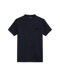 Mens T-Shirt Long Sleeve Classic Fit Cotton Jersey Medium Weight Mixed Typography Front Back - Gray 63_641H023_GRI194406_3