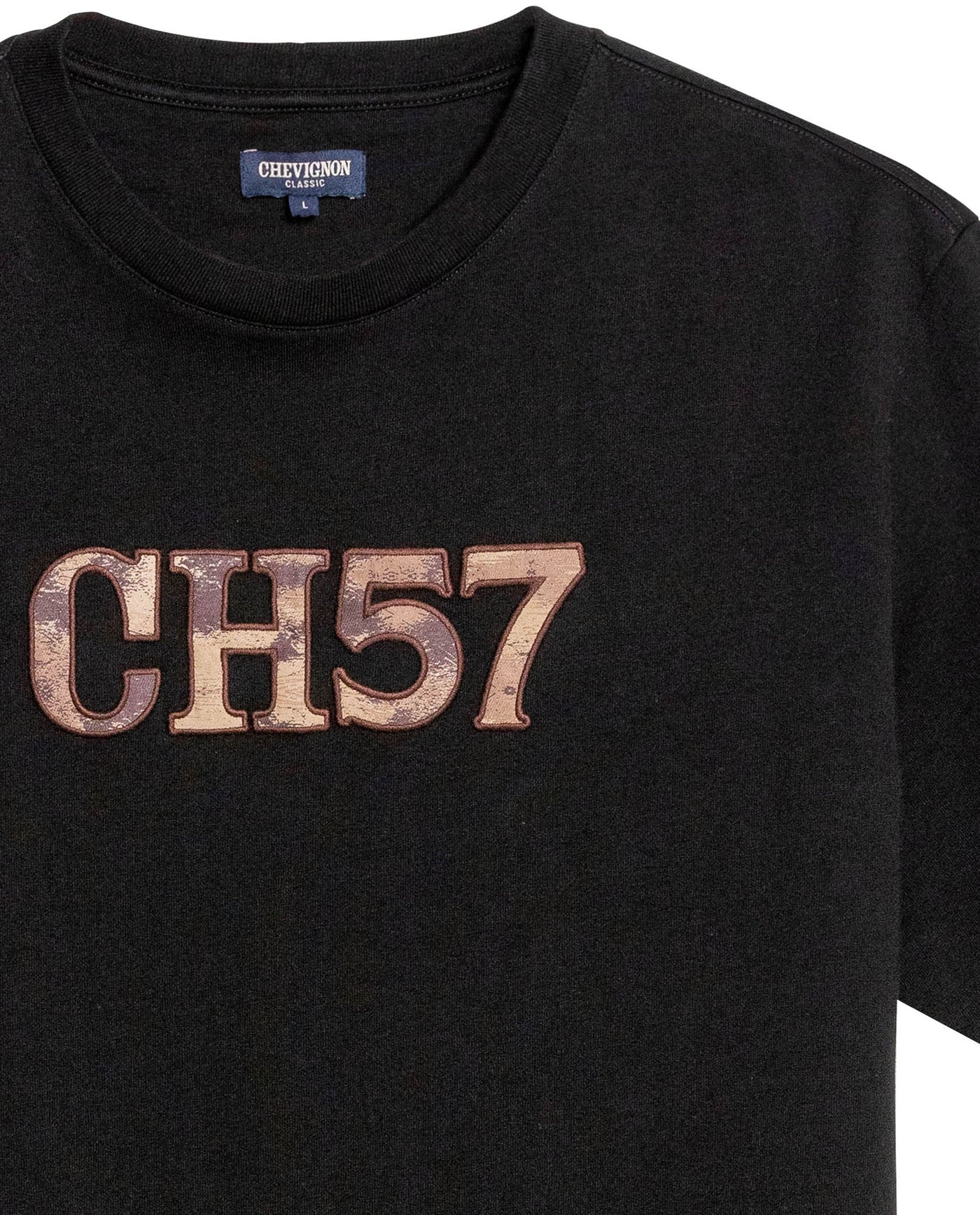 Mens T-Shirt Classic Fit Short Sleeve Crewneck Cotton Jersey Medium Weight Military Camo Aesthetic Chest Graphic - Black 63_641H026_NEG194007_8
