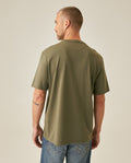 Mens T-Shirt Classic Fit Short Sleeve Crewneck Cotton Jersey Medium Weight Military Camo Aesthetic Chest Graphic - Green 63_641H026_VER180515_6