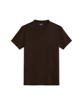 Mens T-Shirt Slim Fit Short Sleeve Cotton Jersey Double Knit Superior Durability Tone on Tone Duck Minimalist - Brown 63_641H040_CAF191016_3