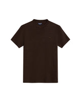 Mens T-Shirt Slim Fit Short Sleeve Cotton Jersey Double Knit Superior Durability Tone on Tone Duck Minimalist - Brown 63_641H040_CAF191016_3