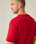 Mens T-Shirt Slim Fit Short Sleeve Cotton Jersey Double Knit Superior Durability Tone on Tone Duck Minimalist - Red 63_641H040_ROJ191863_7