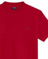 Mens T-Shirt Slim Fit Short Sleeve Cotton Jersey Double Knit Superior Durability Tone on Tone Duck Minimalist - Red 63_641H040_ROJ191863_8