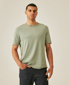 Mens T-Shirt Slim Fit Short Sleeve Cotton Jersey Double Knit Superior Durability Tone on Tone Duck Minimalist - Green 63_641H040_VER166008_0