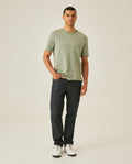 Mens T-Shirt Slim Fit Short Sleeve Cotton Jersey Double Knit Superior Durability Tone on Tone Duck Minimalist - Green 63_641H040_VER166008_4