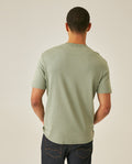 Mens T-Shirt Slim Fit Short Sleeve Cotton Jersey Double Knit Superior Durability Tone on Tone Duck Minimalist - Green 63_641H040_VER166008_6