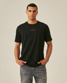 Mens Rodeo T-Shirt Classic Fit Short Sleeve Cotton Jersey Toscana Medium Weight Decorative Seams - Black 63_641H703_NEG194007_0