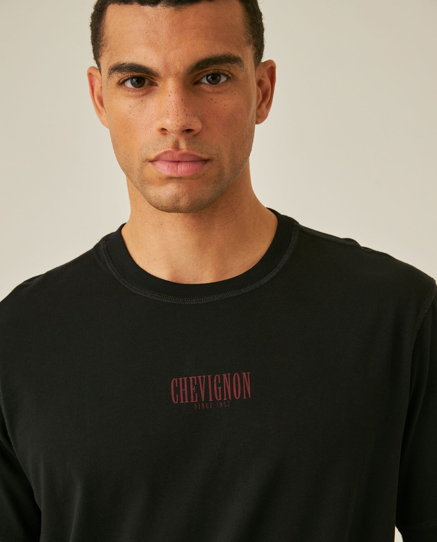 Mens Rodeo T-Shirt Classic Fit Short Sleeve Cotton Jersey Toscana Medium Weight Decorative Seams - Black 63_641H703_NEG194007_5