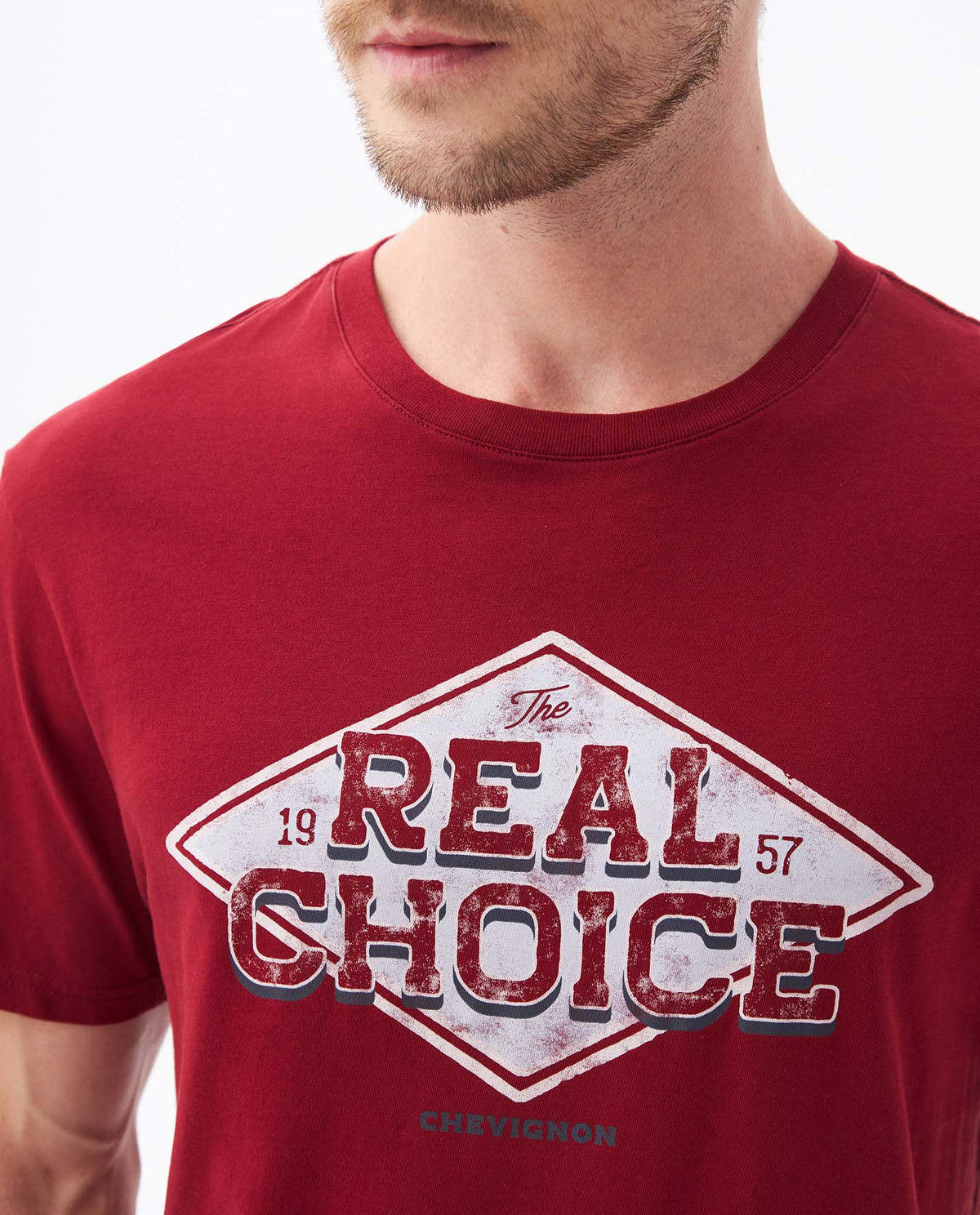 Men's Slim Fit-T-shirts - Red - 3