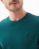 SLIM FIT COTTON TEE IN DARK GREEN