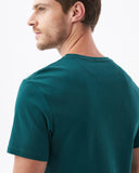 SLIM FIT COTTON TEE IN DARK GREEN