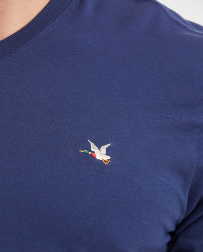 Men's Basic Slim Fit V - Neck Cotton T-shirt - Blue - 3