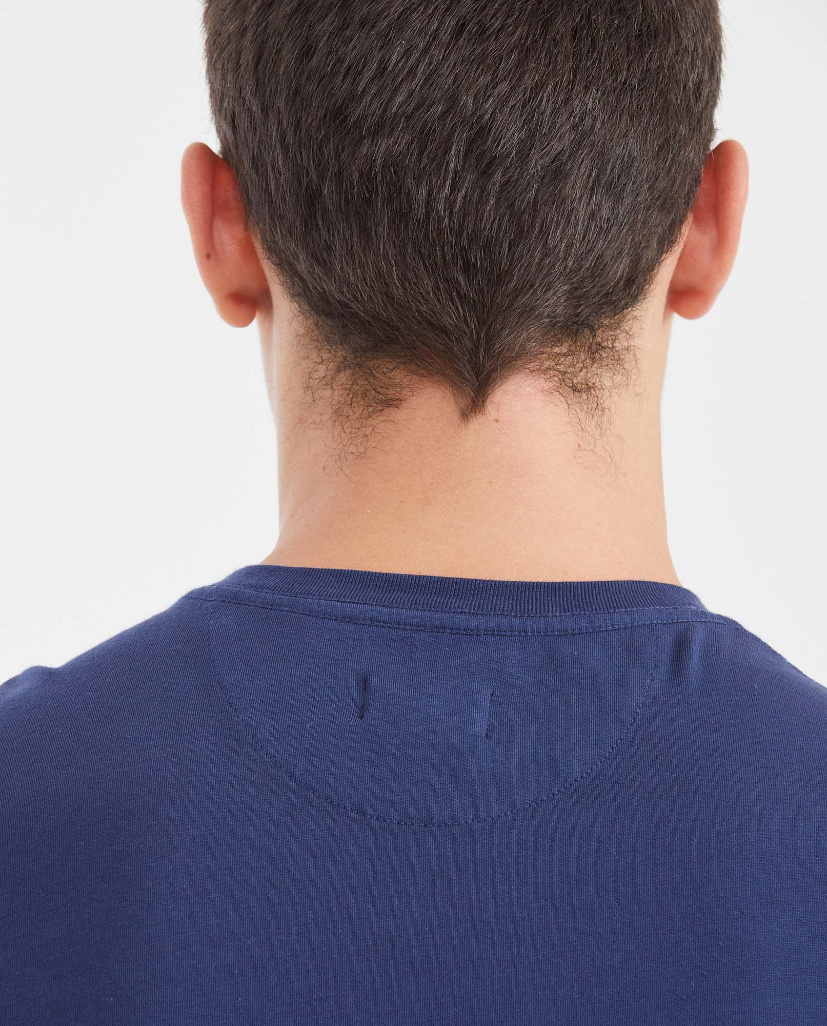 Men's Basic Slim Fit V - Neck Cotton T-shirt - Blue - 5