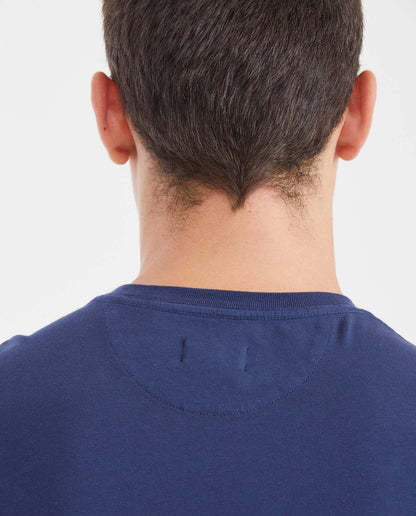 Men's Basic Slim Fit V - Neck Cotton T-shirt - Blue - 5