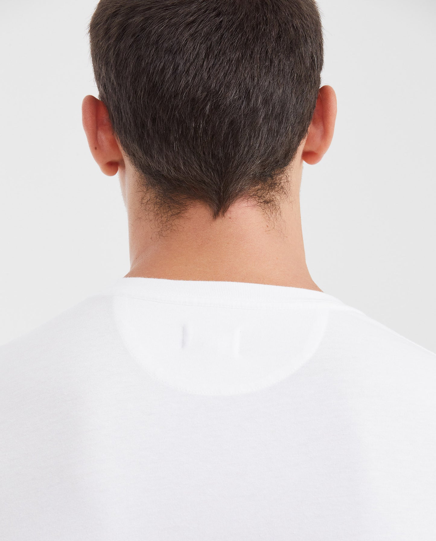 Men's Basic Slim Fit V - Neck Cotton T-shirt - White - 5