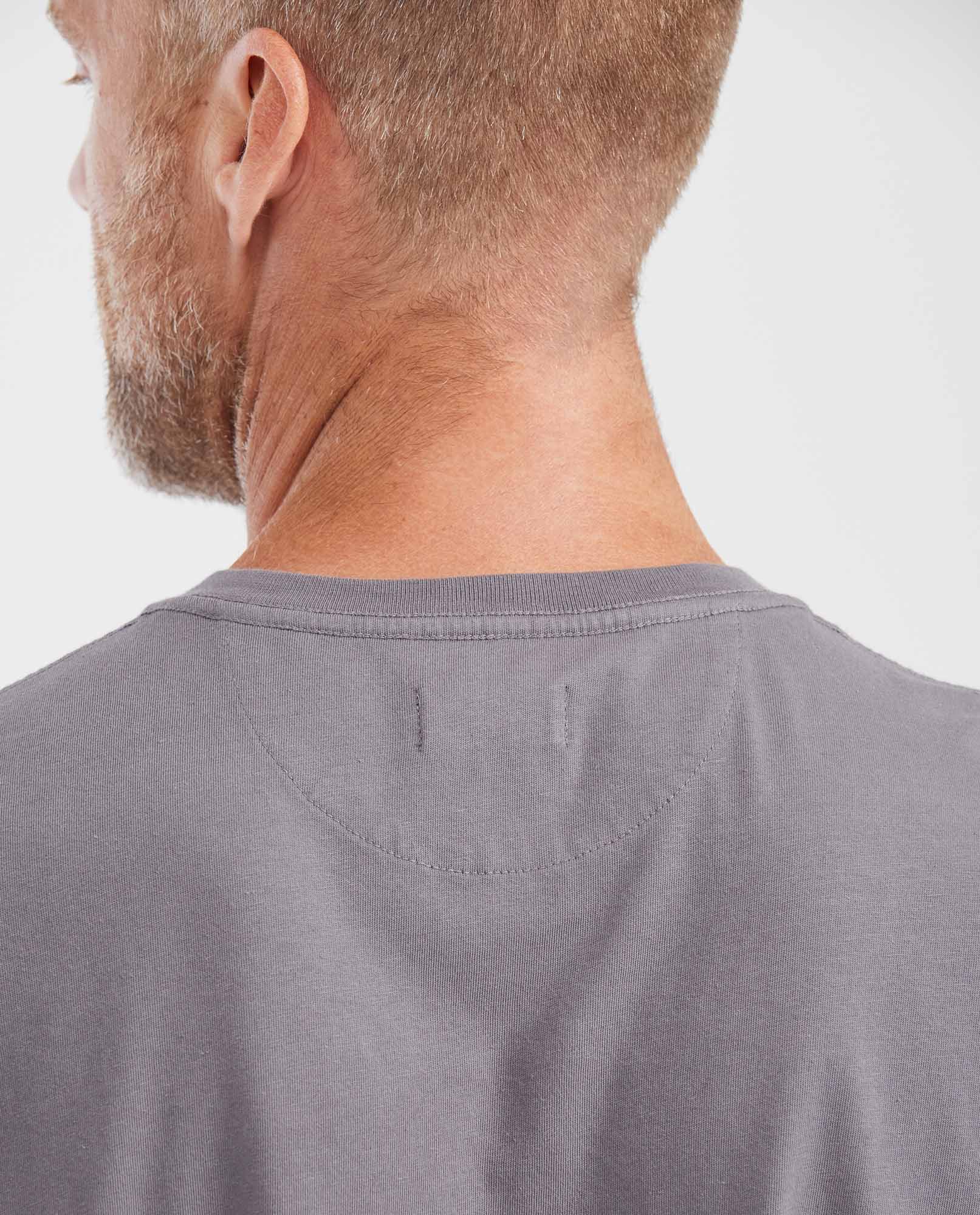 Men's Basic Slim Fit V - Neck Cotton T-shirt - Gray - 5